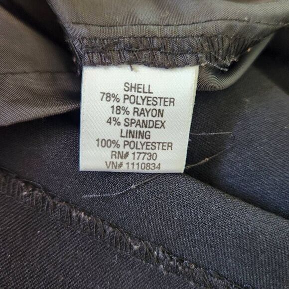 Merona size 6 small womens little black dress pleated knee length cap sleeve hig - Picture 5 of 6